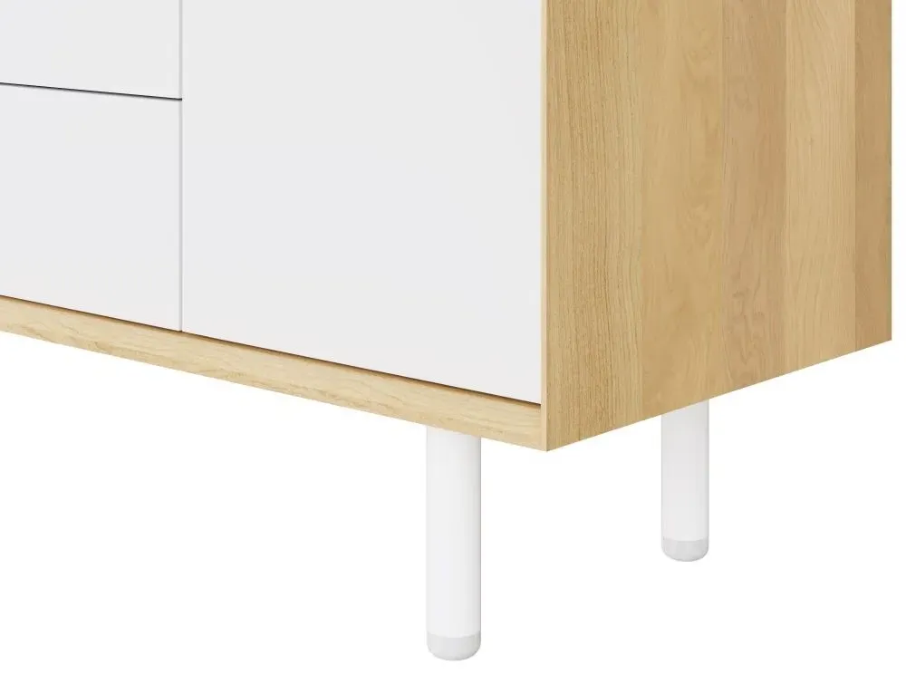 Aarhus Tall Cabinet - White, Oak