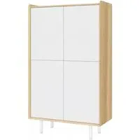 Aarhus Tall Cabinet - White, Oak