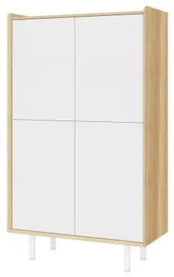 Aarhus Tall Cabinet - White, Oak image