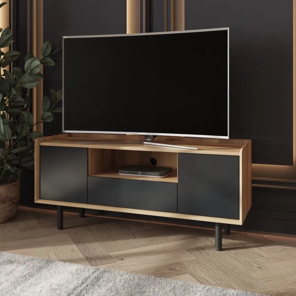 Aarhus TV Unit - Anthracite, Oak