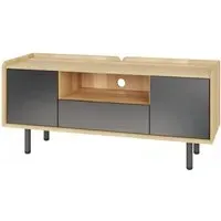 Aarhus TV Unit - Anthracite, Oak