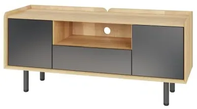 Aarhus TV Unit - Anthracite, Oak