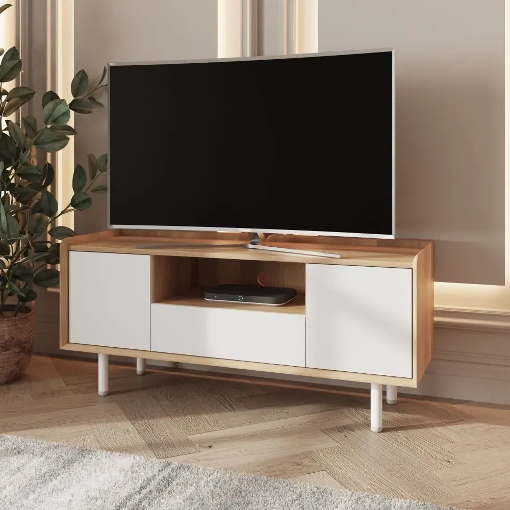 Aarhus TV Unit - White, Oak