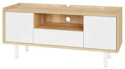 Aarhus TV Unit - White, Oak image