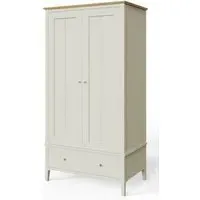 Alwin 2 Door 1 Drawer Double Wardrobe - Grey