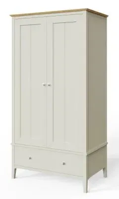 Alwin 2 Door 1 Drawer Double Wardrobe - Grey image