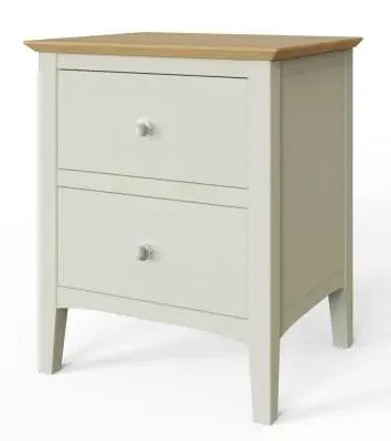 Alwin 2 Drawer Bedside Cabinet - Grey image