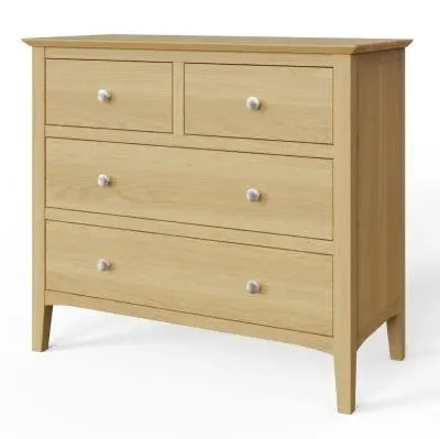 Alwin 2+2 Drawer Chest - Oak