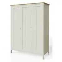 Alwin 3 Door Triple Wardrobe - Grey