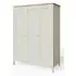 Alwin 3 Door Triple Wardrobe - Grey