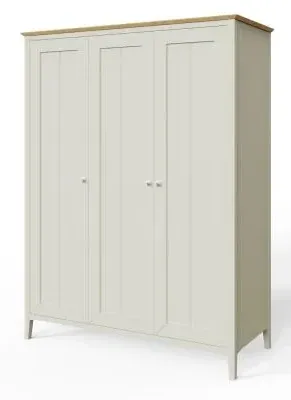 Alwin 3 Door Triple Wardrobe - Grey image