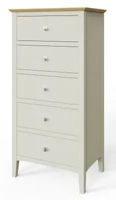 Alwin 5 Drawer Tall Chest - Grey image