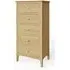 Alwin 5 Drawer Tall Chest - Oak