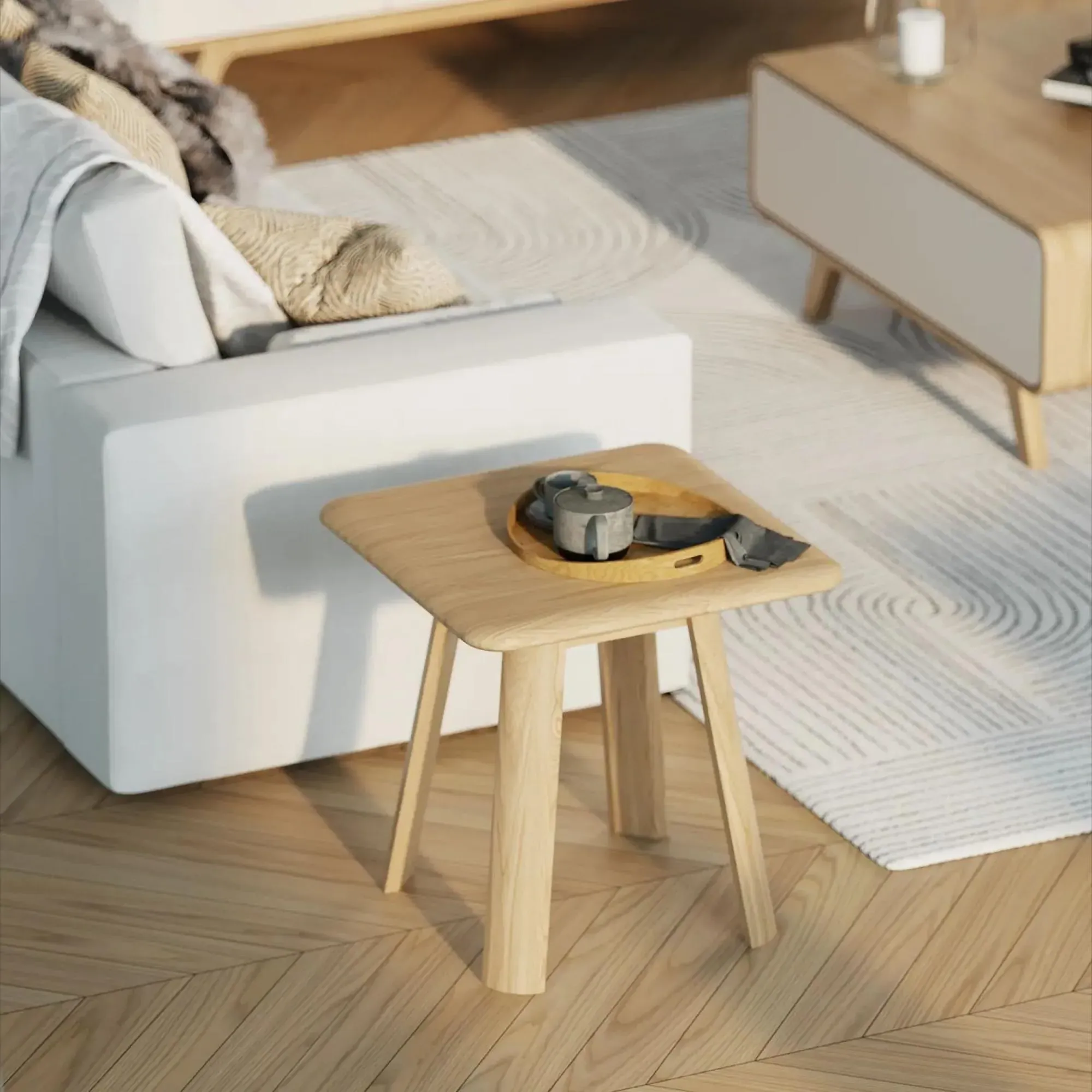 Ashton Side Table - White Oak