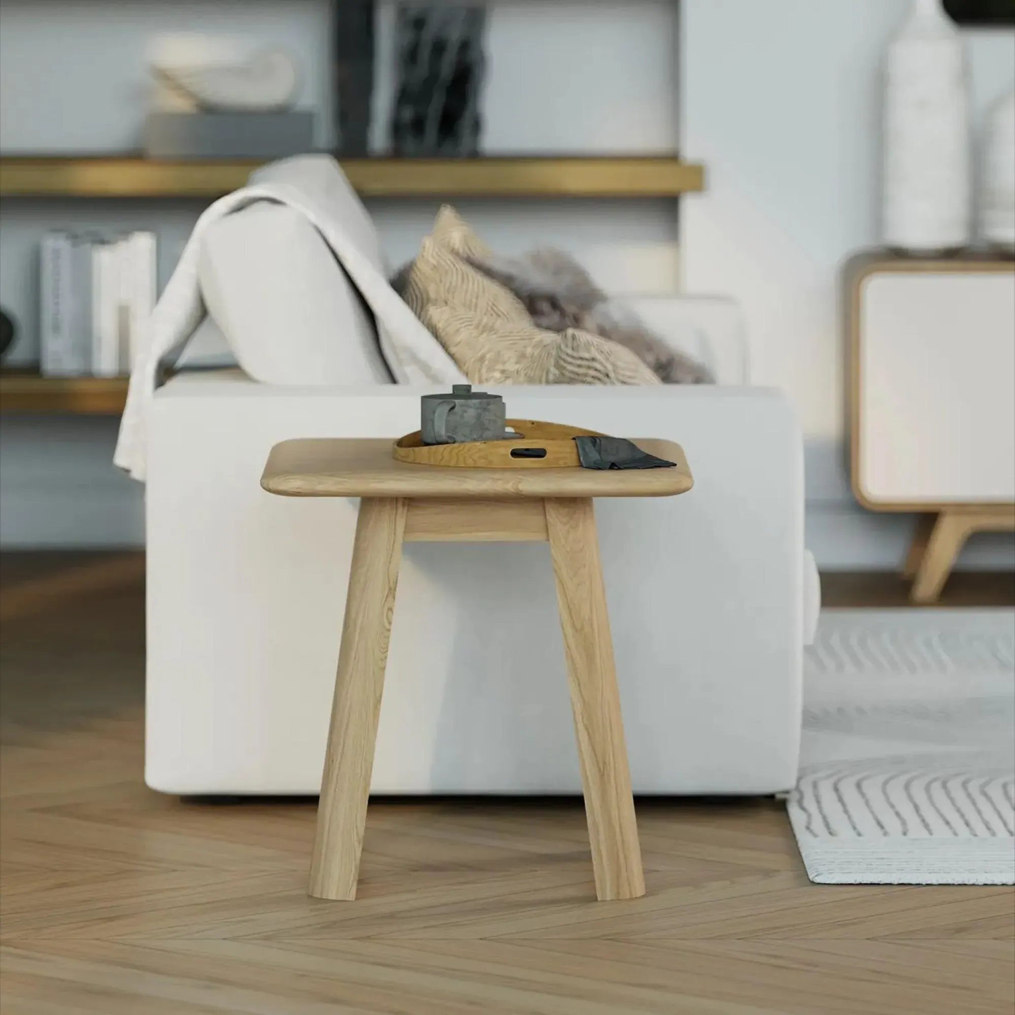 Ashton Side Table - White Oak