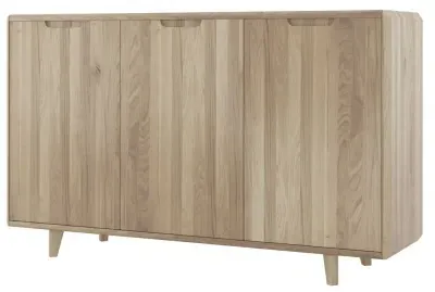 Bergen 3 Door Large Sideboard - Scandinavian Oak image