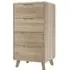 Bergen 4 Drawer Slim Chest - Scandinavian Oak