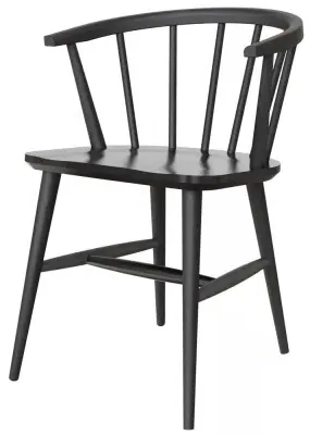 Bergen Dining Armchair - Black, Oak image