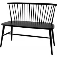 Bergen Dining Bench - Black, Oak