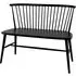 Bergen Dining Bench - Black, Oak
