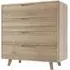 Bergen Medium 4 Drawer Slim Chest - Scandinavian Oak