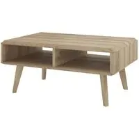 Bergen Scandinavian Oak Open Coffee Table - Oak
