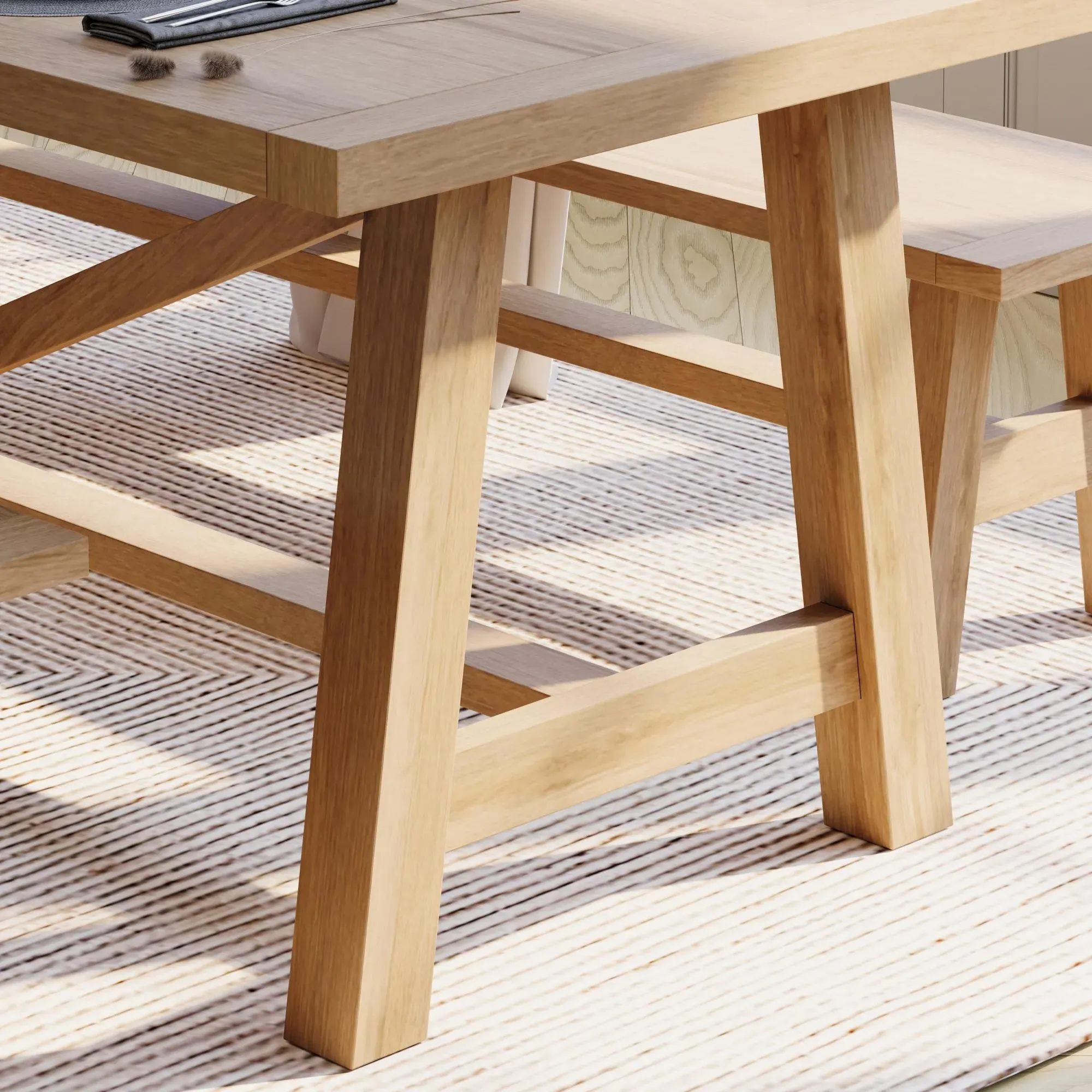 Colton 12 Seater Dining Table - Oak