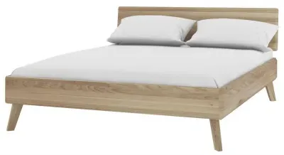 Como Double Bed Frame - Scandinavian Oak image