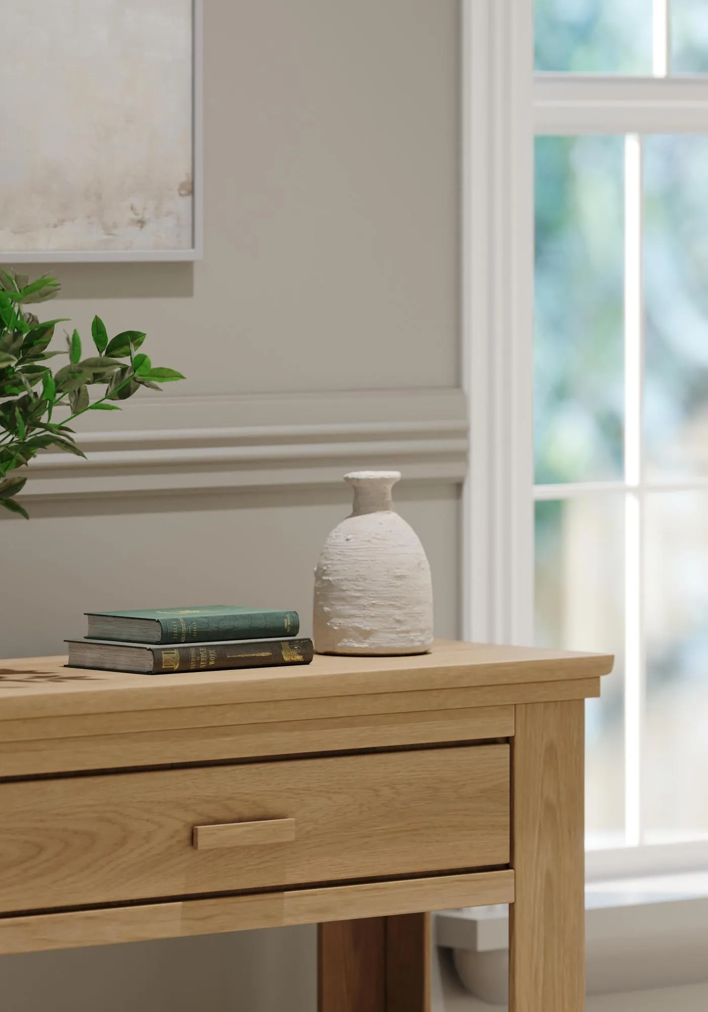 Corbin 1 Drawer Console Table - Oak
