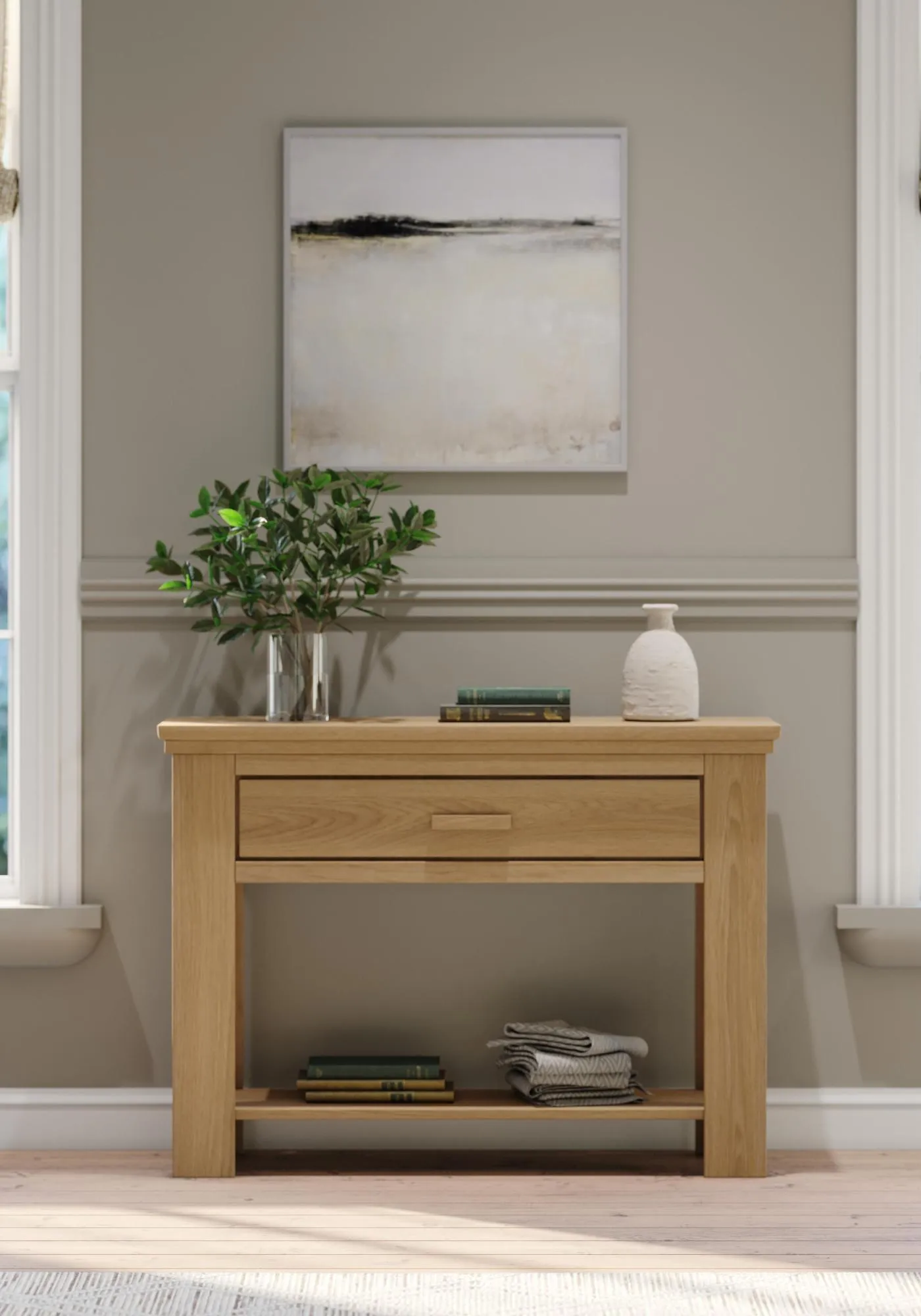 Corbin 1 Drawer Console Table - Oak
