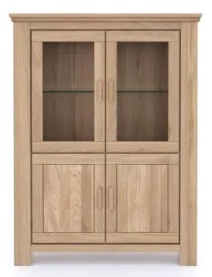 Corbin 4 Door Display Cabinet - Oak image