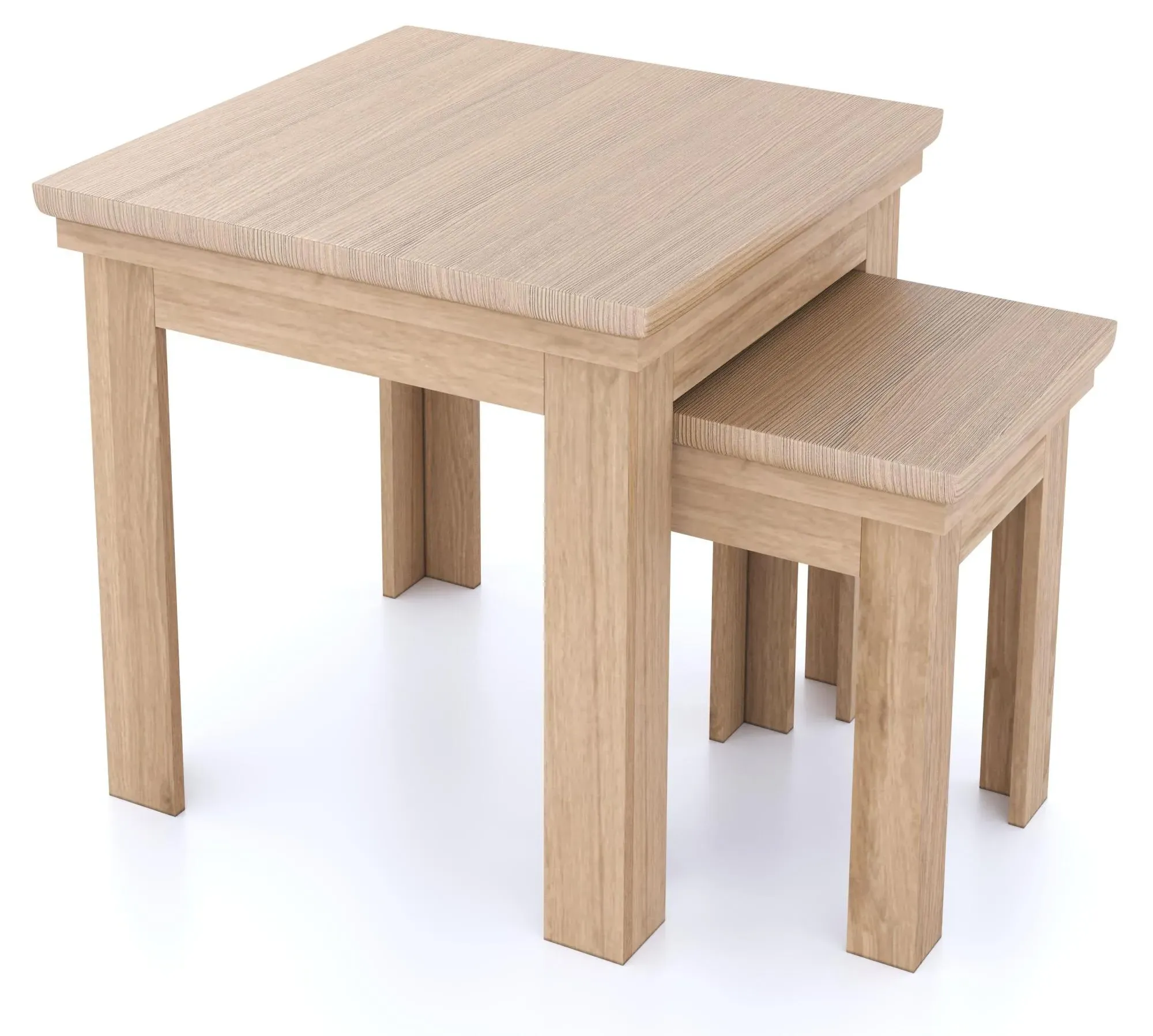 Corbin Oak Nest of 2 Tables - Oak