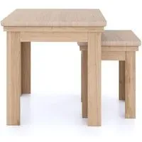 Corbin Oak Nest of 2 Tables - Oak