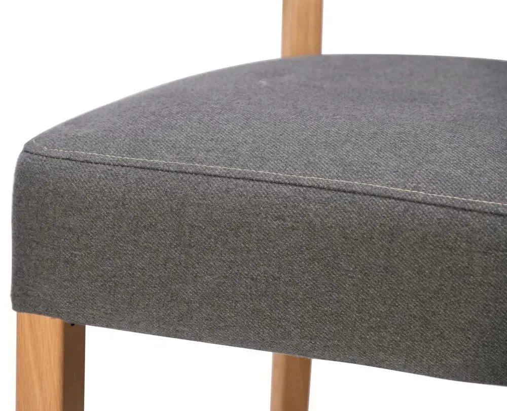 Kimber Fabric Dining Chair Set of 2 - Pewter