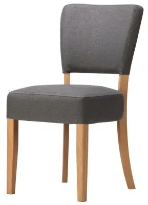 Kimber Fabric Dining Chair Set of 2 - Pewter