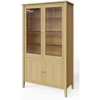 Lathen 4 Door Display Cabinet - Oak