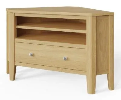 Lathen Corner TV Unit - Oak