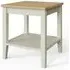 Lathen Lamp Table with Shelf - Grey