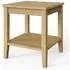 Lathen Lamp Table with Shelf - Oak