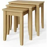 Lathen Nest of 3 Tables - Oak