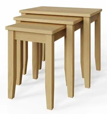 Lathen Nest of 3 Tables - Oak