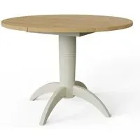 Lathen Round Extendable Dining Table - Grey, Painted
