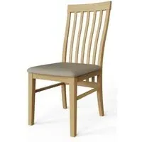 Lathen Slatted Back Dining Chair Set of 2 - Oak