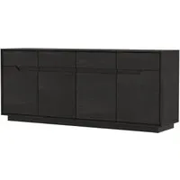 Layne 180cm 4 Door Sideboard - Black, Oak