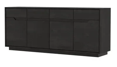 Layne 180cm 4 Door Sideboard - Black, Oak image