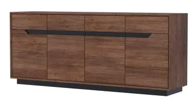 Layne 180cm 4 Door Sideboard - Smoked, Oak