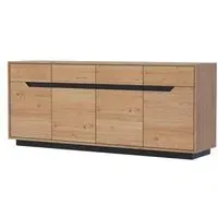 Layne 180cm 4 Door Sideboard - White, Oak