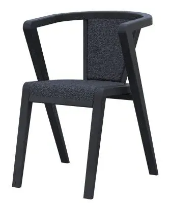 Layne Byran Dining Chair Set of 2 - Basalt, Black Oak image
