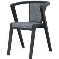 Layne Byran Dining Chair Set of 2 - Charcoal, Black Oak