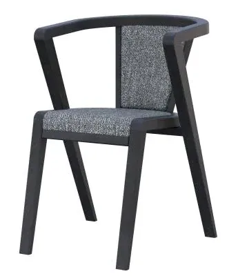 Layne Byran Dining Chair Set of 2 - Charcoal, Black Oak